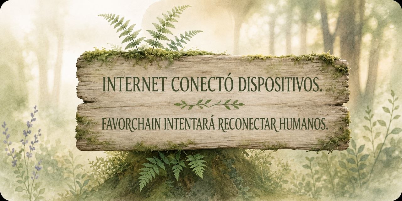 Internet conectó dispositivos. FavorChain intentará reconectar humanos.